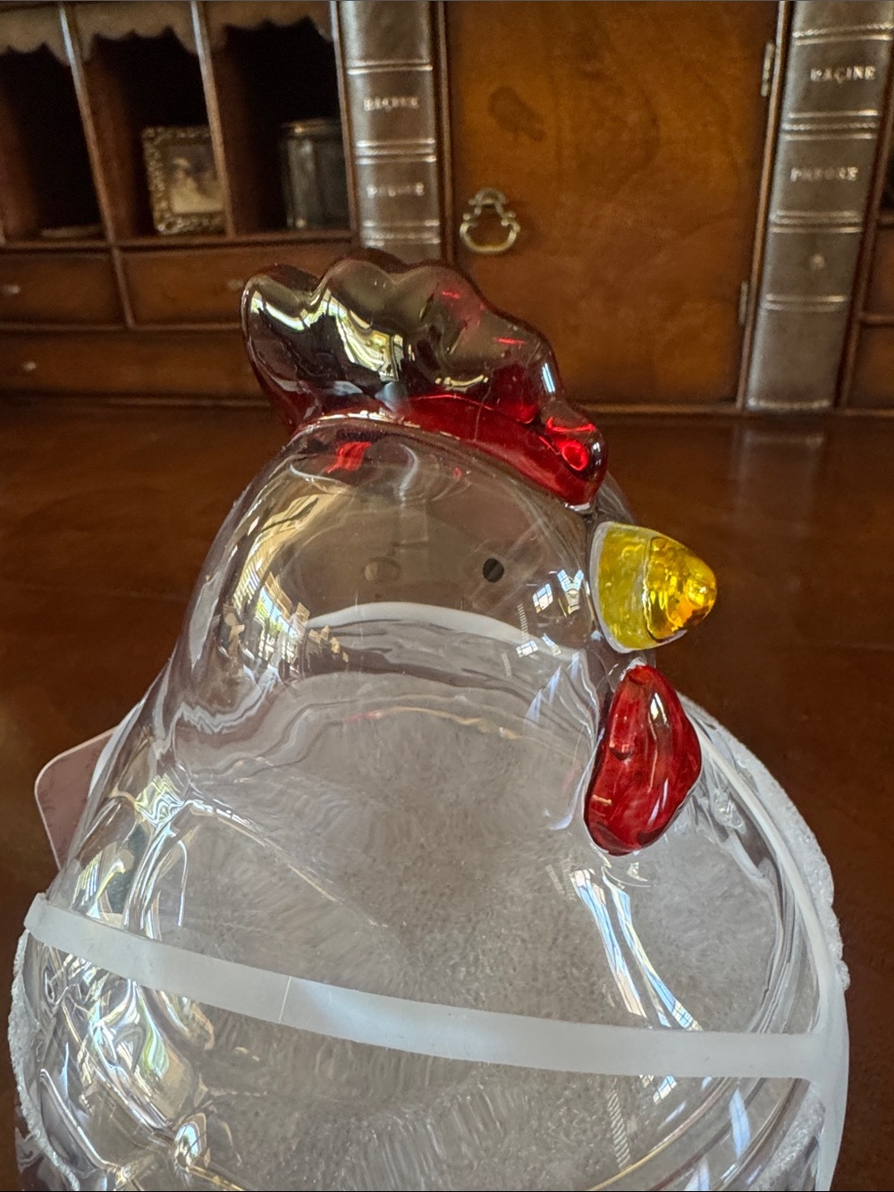 Adorable Glass Hen Lidded Candy Jar/Sugar Bowl, etc...New!